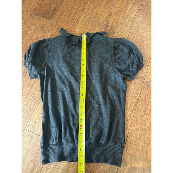 Twelve by Twelve Charcoal Gray Cardigan L librarian fairygoth whimsigoth - Picture 3 of 7